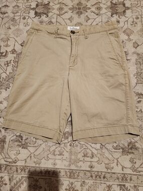 Goodfellow & Co Tan Flat-Front Cotton Shorts